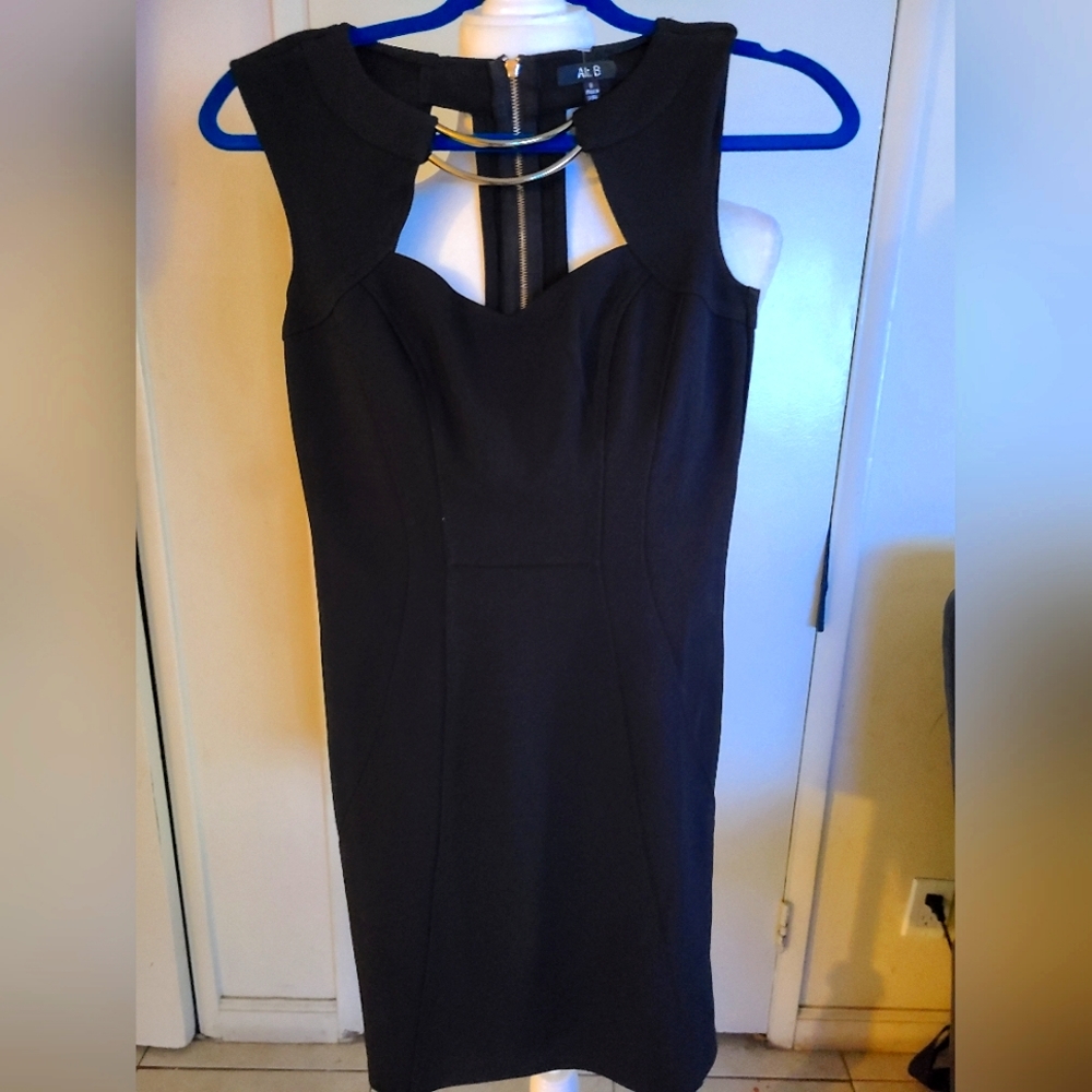 Black dress with ring collar